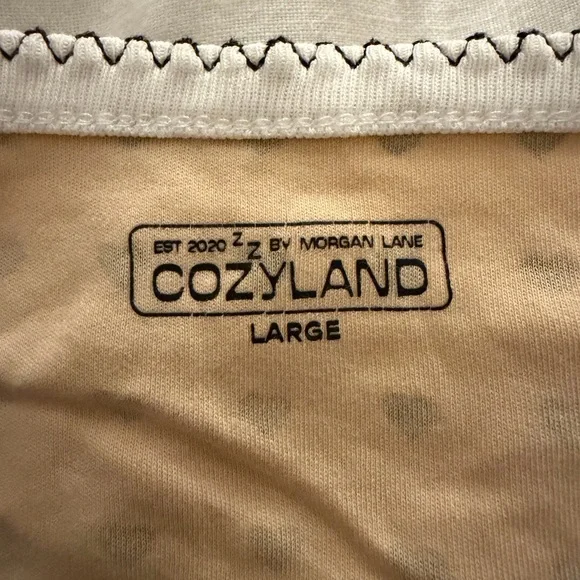 Cozyland by Morgan Lane - Ellie PJ Set Latte Hearts - Picture 6 of 6